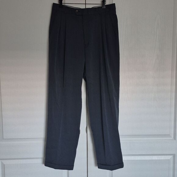 Men's Classic Navy Blue Pants - Picture 1 of 16